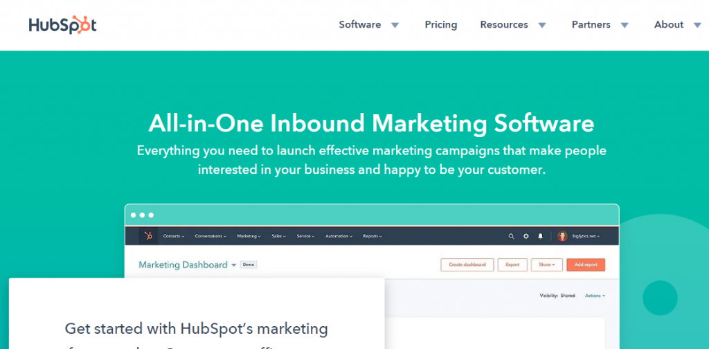 hubspot inbound marketing software
